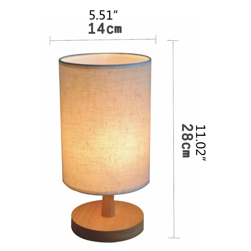 

Simple Retro Solid Wood Table Lamp Home Bedroom Night Light Square / Round Bar Club Decorative Creative Desk Lamp Decor