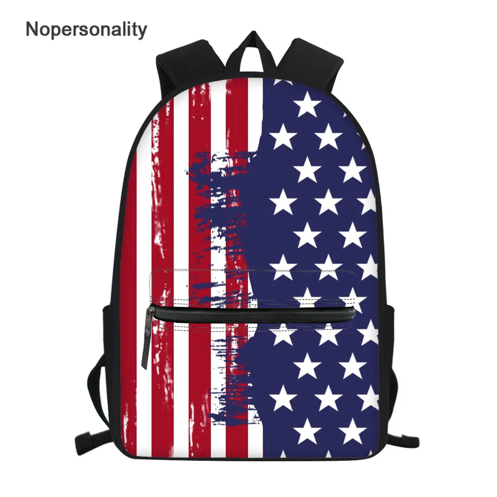 

Nopersonality US/UK Flag Printed School Bag for Girls Kids Elementary Book Bag Schoolbags High Capacity Teen Back Pack
