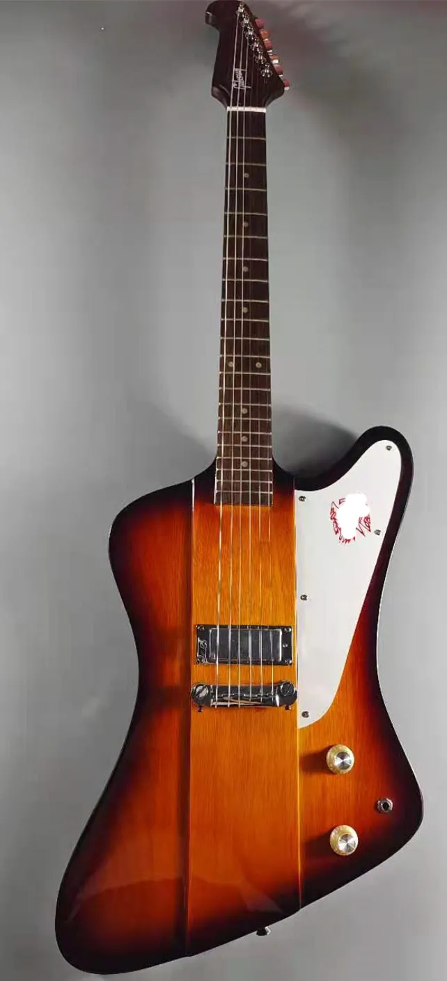 Электрогитара Firebird цвет заката золотые аксессуары пикапы P90 корпус из красного