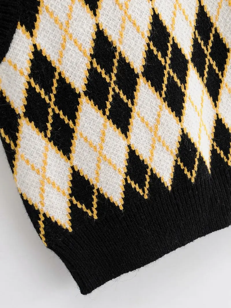 Высокое качество женский свитер жилет с v-образным вырезом вязаные зимние теплые