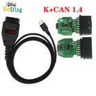 Автомобильный диагностический кабель OBD2 для VAG K + CAN Commander 1,4 с FTDI FT232RQ PIC18F258 OBDII сканер для VWAudiSkodaVAG