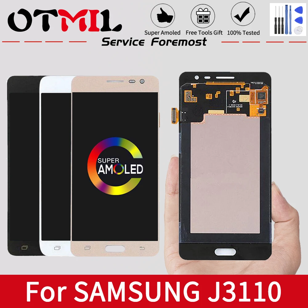 

AMOLED 5,0 "OTMIL для SAMSUNG Galaxy J3110, ЖК-дисплей, сенсорный экран, дигитайзер для SAMSUNG J3 Pro LCD J3109 J3119 J3110, дисплей
