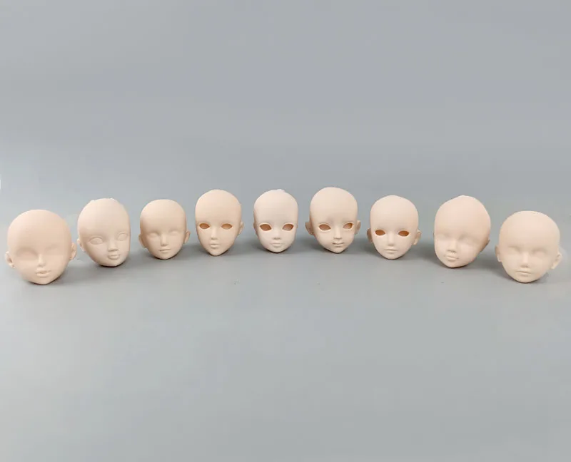 9 шт./партия, пластиковая практика, макияж, сделай сам, голова куклы для 11," кукольных головок для 1/6 BJD кукла, тренировка, голова куклы, аксессуары, игрушка