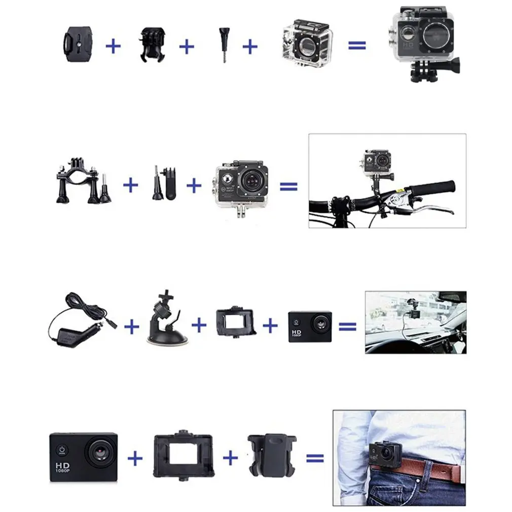 100% Originele SJCAM SJ4000 AIR Actie камера Full HD Allwinner 4K 30FPS wifi 2 0 &quotScherm Mini Helm водонепроницаемая