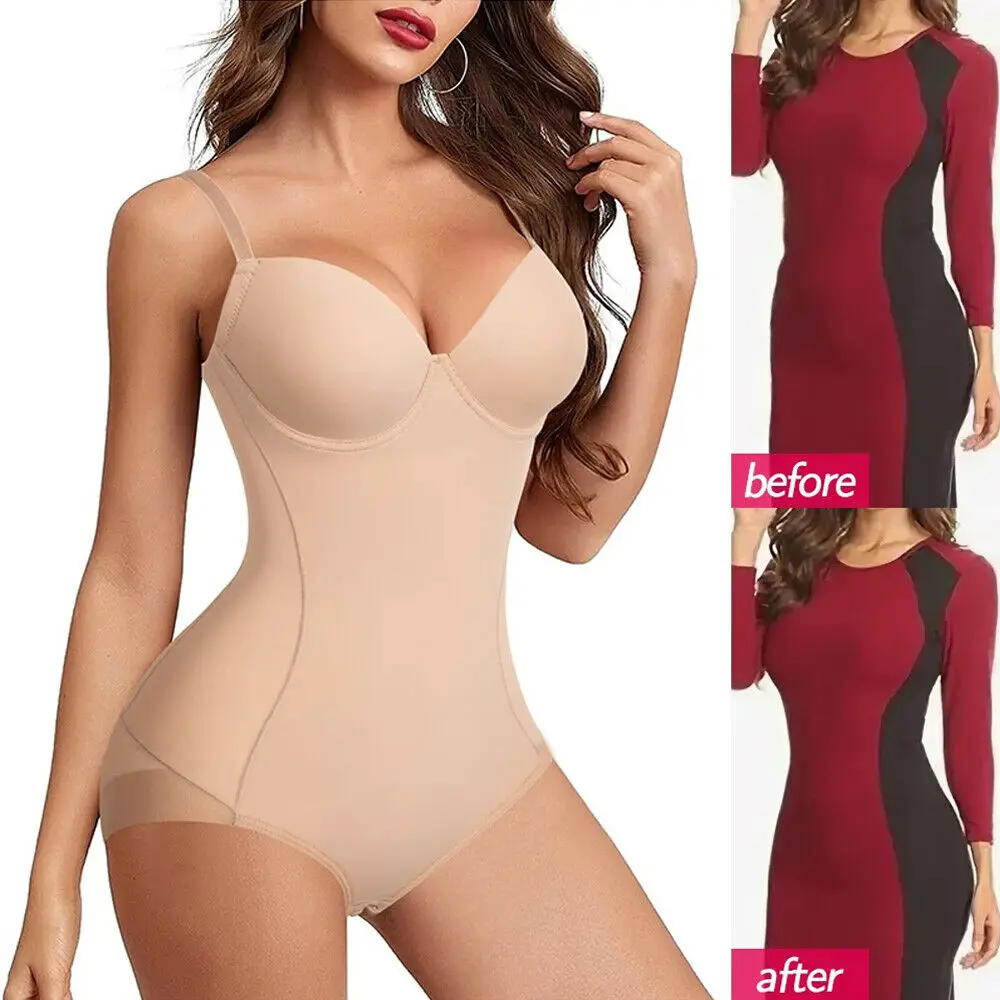 

Women Waist Trainer Bodysuit Slimming Full Body Shaper Seamless Shapewear Jumpsuits Tummy Control Underwear Butt Lifter Corset