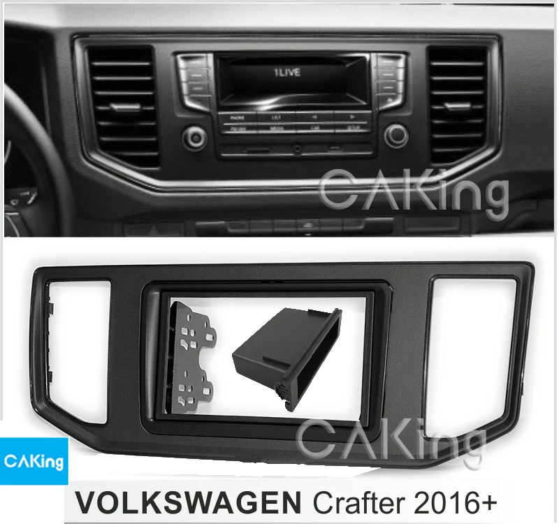 Автомобильная радиопанель Fascia Для VW VOLKSWAGEN Crafter 2016 один/двойной разъем комплект
