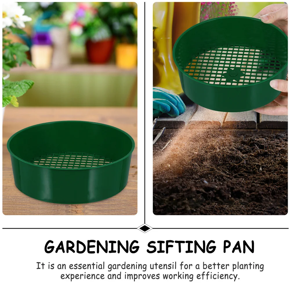 

5pcs Mesh Sifting Pan Garden Sieve Gardening Tool Riddle for Compost Soil Stone