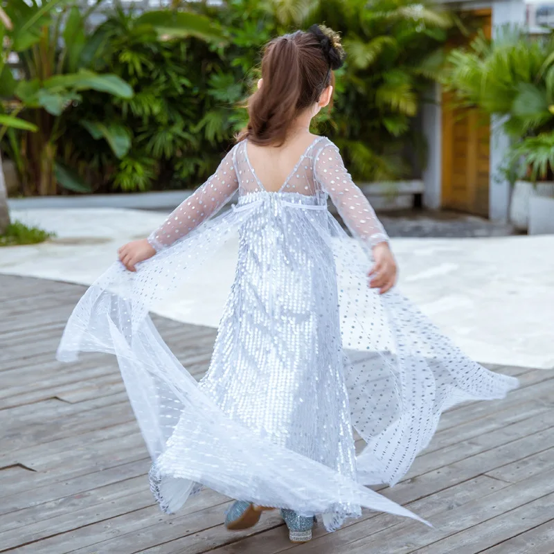 Платье Эльзы для девочек Детский костюм косплея 2 Elza детское необычное платье