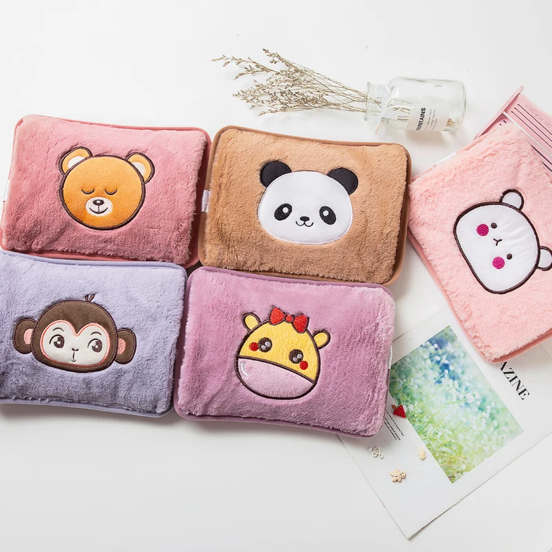 

Hot-Water Bag Soft Warm Hand Treasure Varmedunk With Cartoon Belly Warmer Filled Mini Explosion-Proof Portable Hot-Water Bags