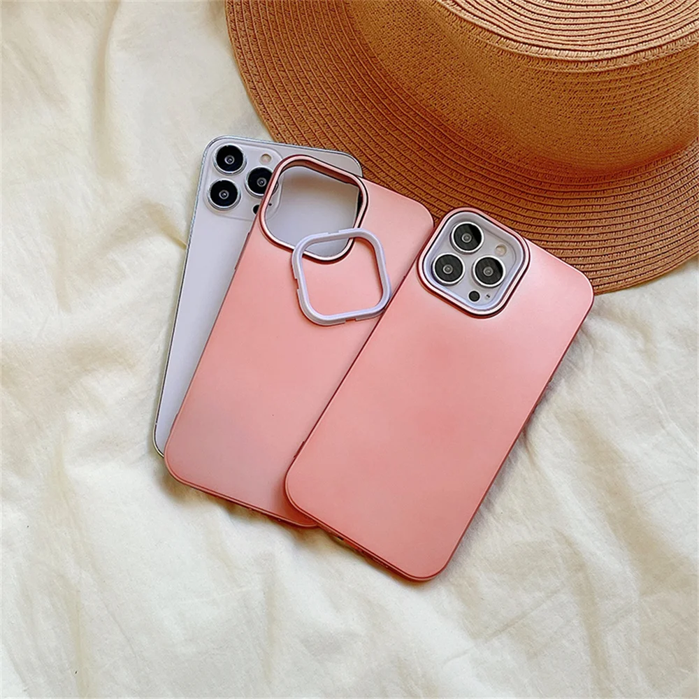 

Advanced plated matte metal rose mobile phone case For iPhone 13 12 11 Pro Max X XR XS Max 7 8 Plus SE Solid color anti-fall