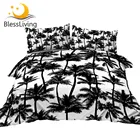 Комплект постельного белья с пальмовыми деревьями, пододеяльником и покрывалом, 3 предмета