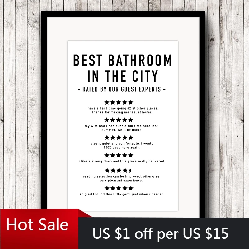 Забавные отзывы о ванной Картина на холсте принты цитаты для современный