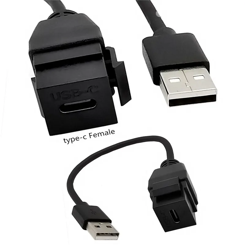 

Переходник USB 2,0 в, штекер-гнездо type-c, 0,2 м
