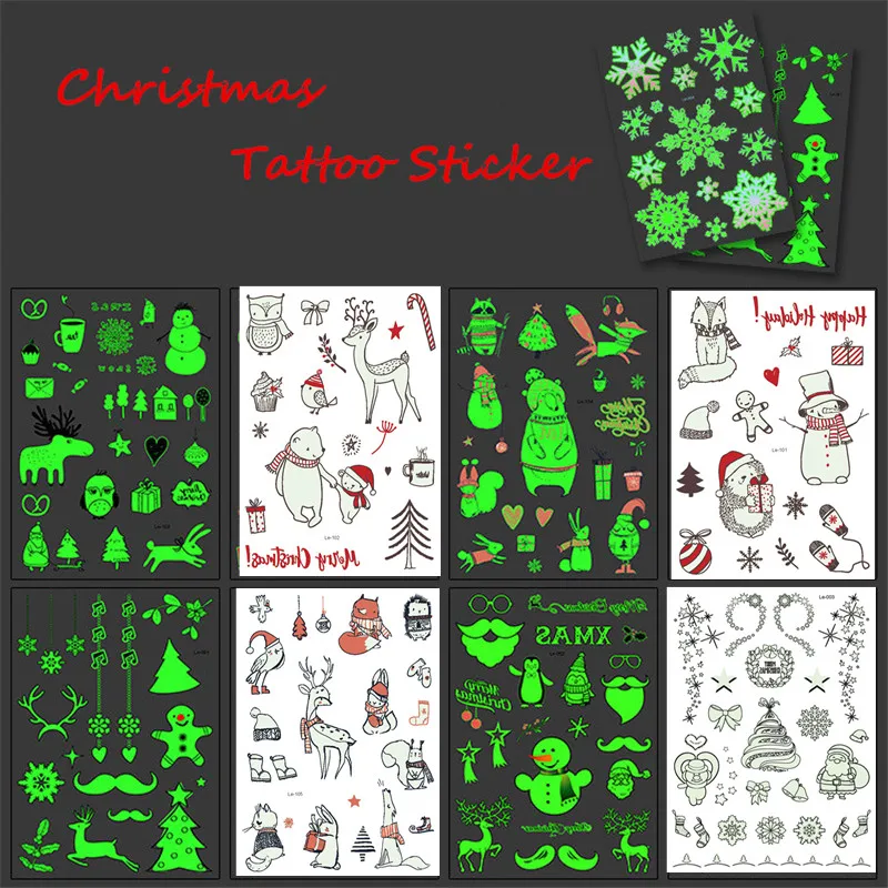 Рождественский подарок 2021 счастливый новый год Дети светящиеся наклейки