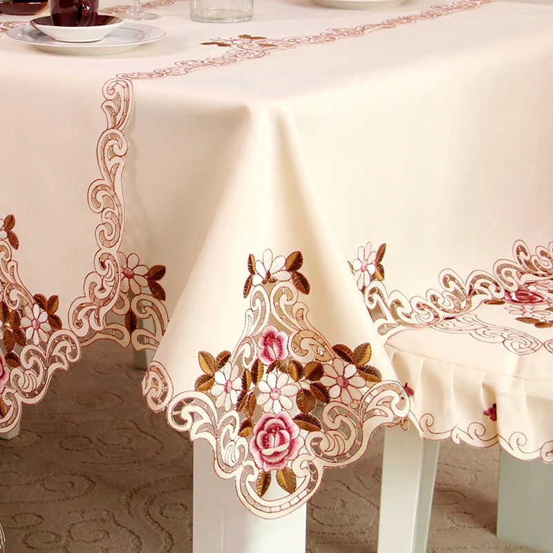 Горячая Европейский сад скатерть элегантный вышитые столовая для стола стула