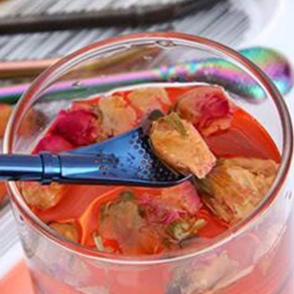 

7 Pcs Spoon Straws,Stainless Steel Filter Straw Spoon Reusable Coffee Straws Soup Spoon with Cleaning Brush