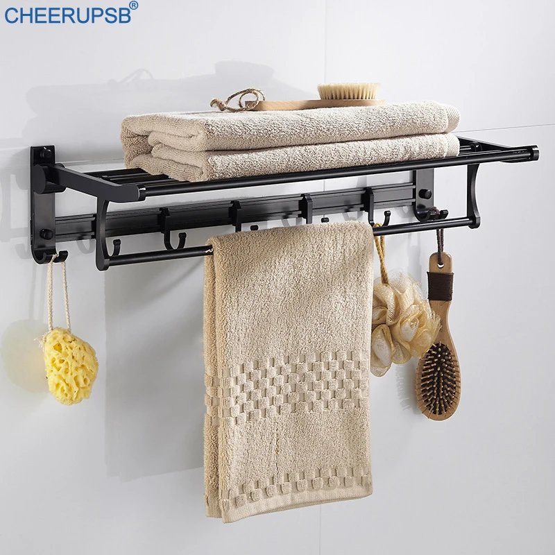 Ванная комната пространство Алюминий Ванна Полотенца держатель настенное