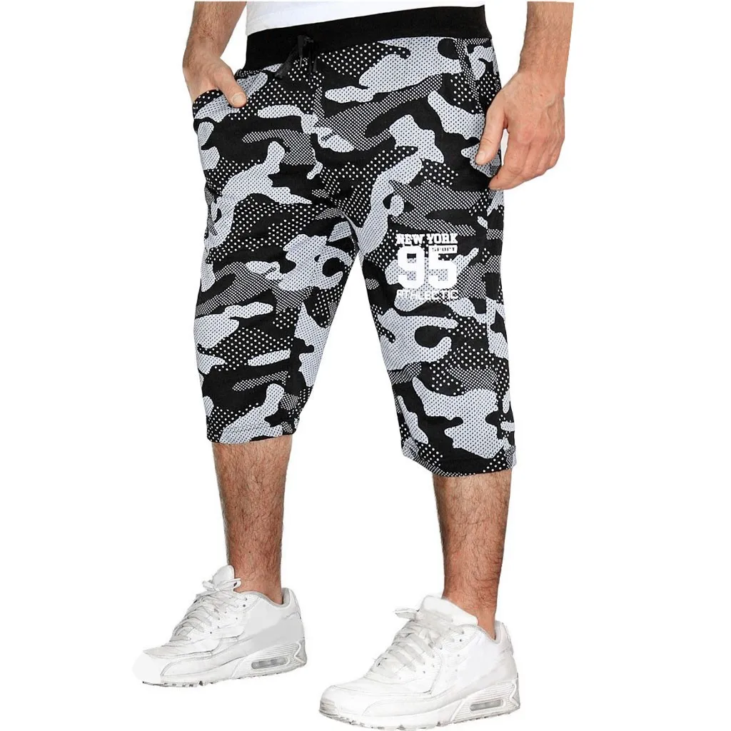 Мужские камуфляжные новые стильные хлопковые шорты с несколькими карманами