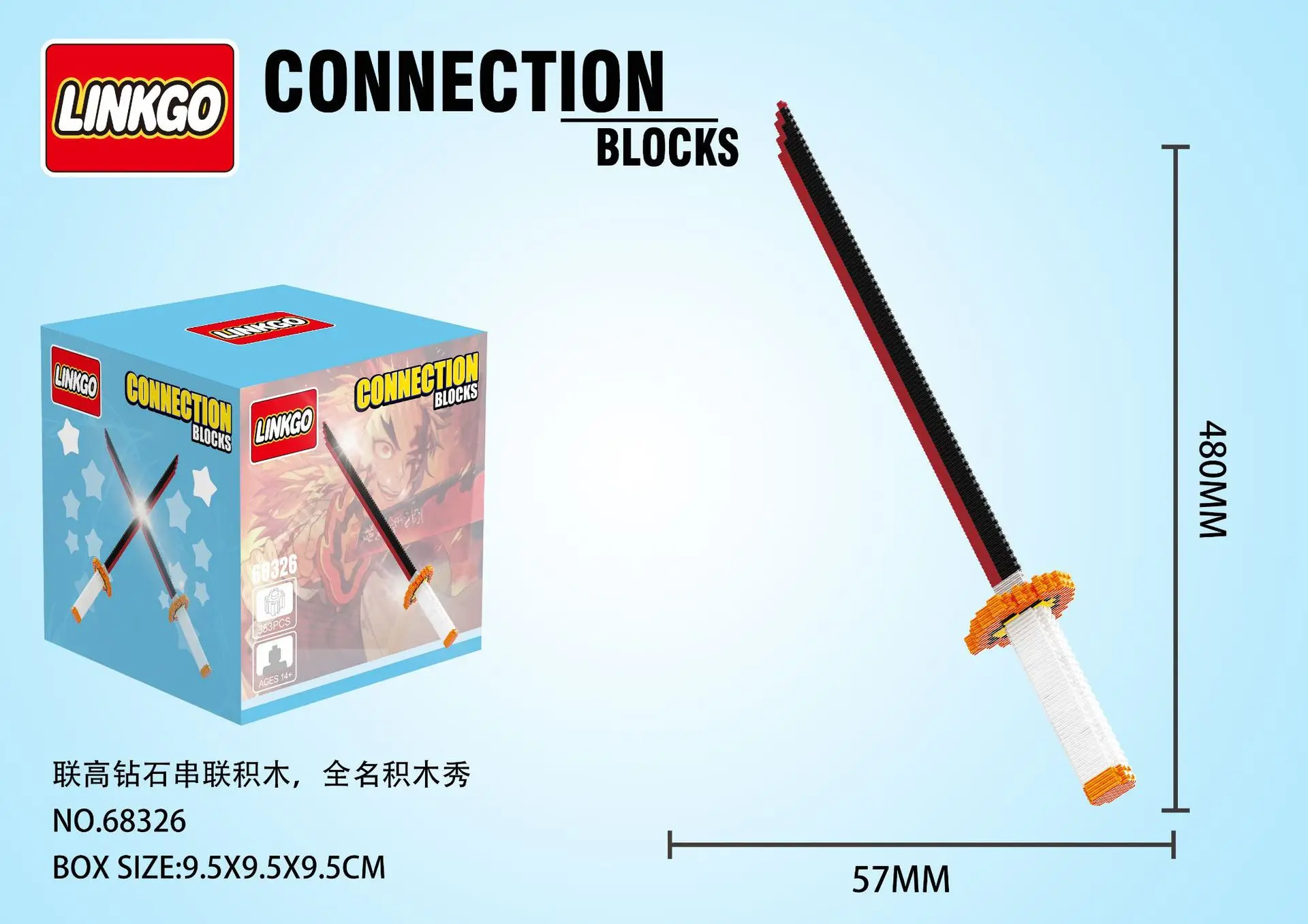 

Anime Demon Slayer Figures Magic Building Blocks Kamado Tanjirou Sword Knife Mini Connection Bricks Toys for Children