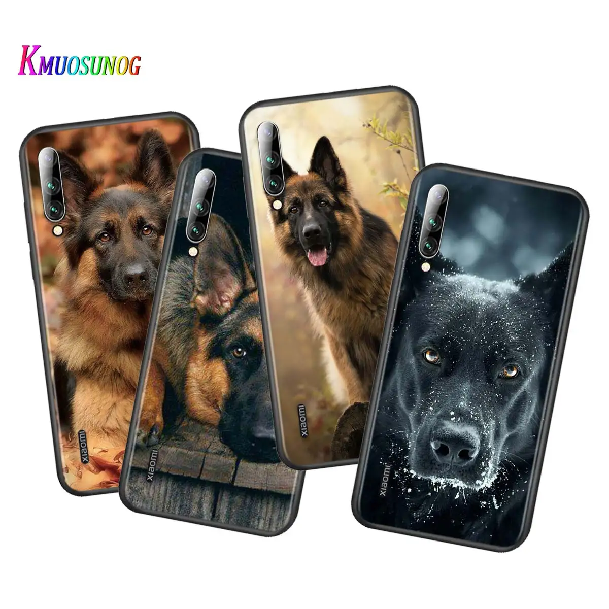 

Silicone Cover German Shepherd Dog for Xiaomi Mi 10 9T CC9 Pro Note 10 9 SE 8 A3 A2 A1 Lite Play Mix 3 Black Phone Case