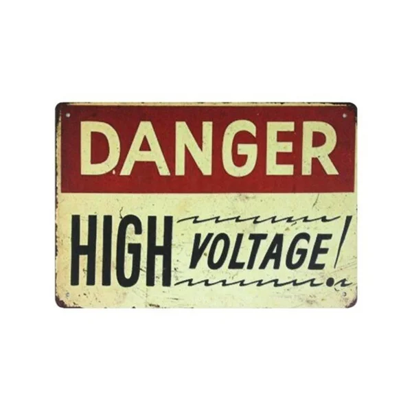 

Danger High Voltage Tin Metal Sign Tin Advertising Signs Wall Art