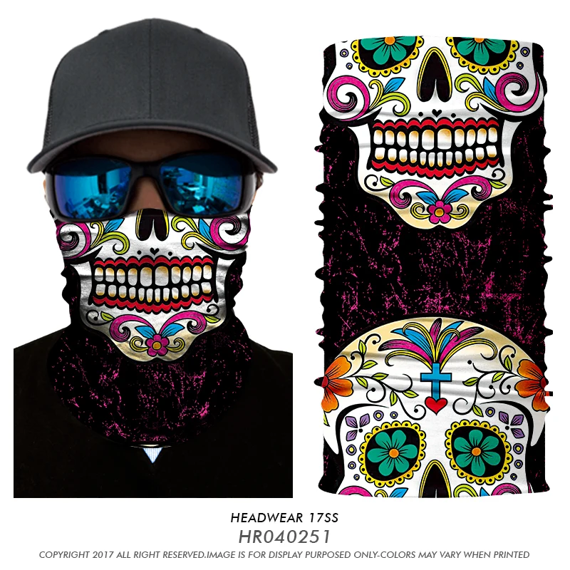 3D бесшовные Шарфы Череп Джокер маска клоуна шеи теплые гетры шарф лицо Хэллоуин