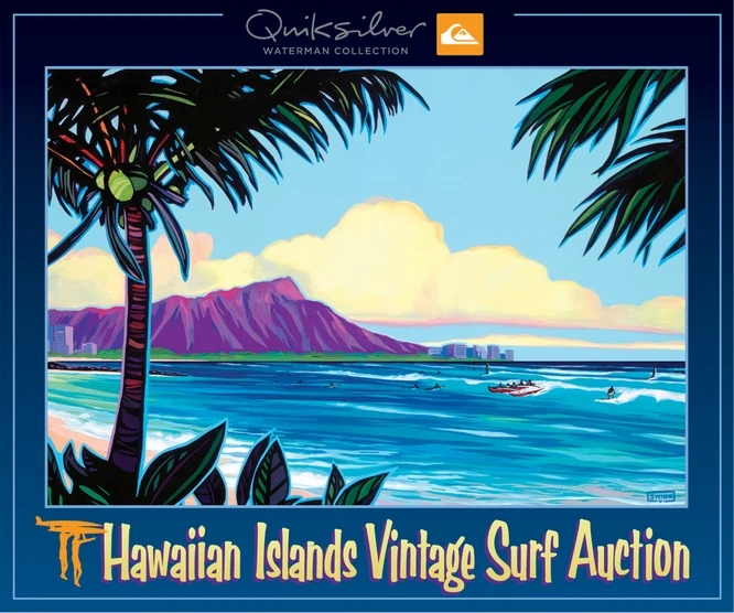 Постер Королевский спортивный для серфинга винтажный постер путешествий пляжа