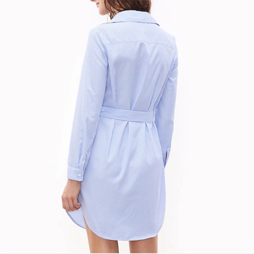 Женское платье-рубашка с принтом элегантное облегающее дышащее платье длинным