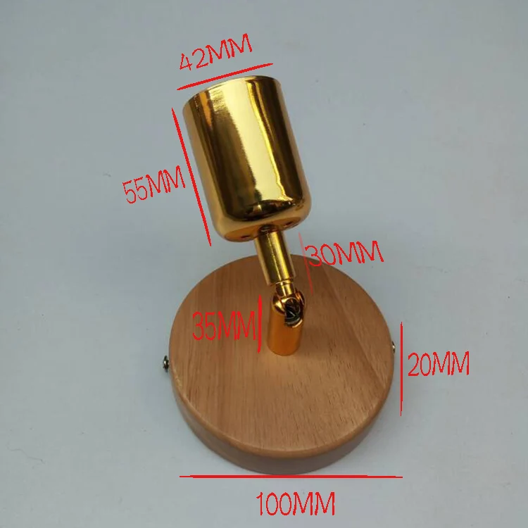 Wood lamp holder E27 high temperature universal head corridor balcony study bedside wall | Лампы и освещение