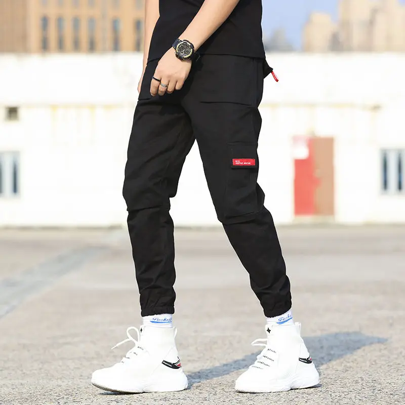 2022 Pockets Cargo Harem Pants Mens Casual Joggers Baggy Tactical Trousers Harajuku Streetwear Hip Hop Fashion Swag XXXL