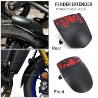 motorcycle accessories black front extender for yamaha tracer9 tracer 9 tracer 9 gt 2021 fender rear mudguard hugger extension
