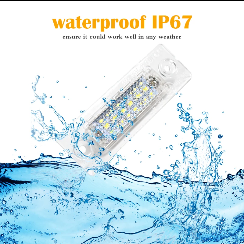 IJDM автомобильный белый светодиодный светильник номерного знака для VW Transporter T5