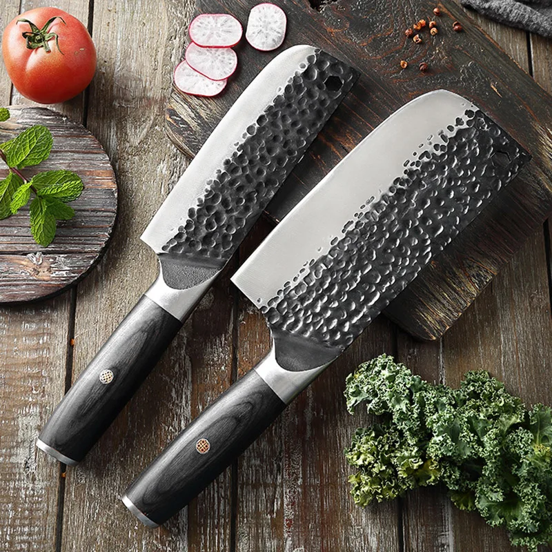 Китайский кухонный нож шеф-повара резак для овощей с деревянной ручкой из