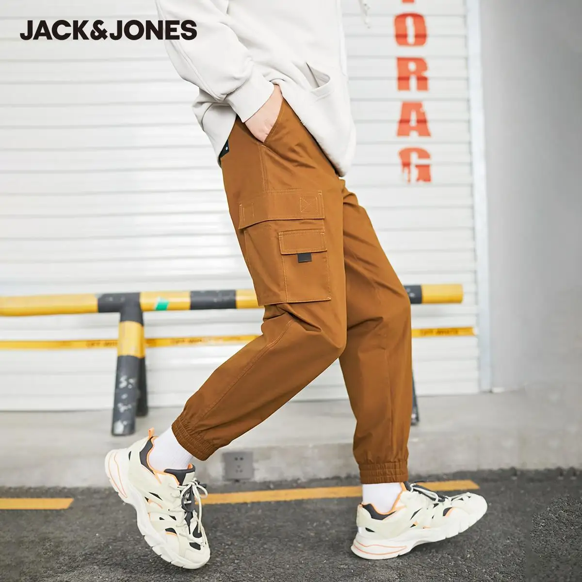 Брюки-карго JackJones YKK на молнии с большими карманами уличная одежда 220314120 | Мужская