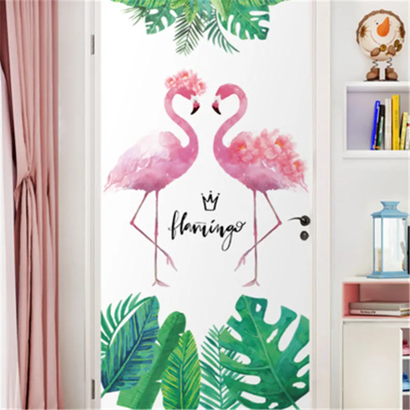 Настенные стикеры в скандинавском стиле с изображением фламинго и животных на