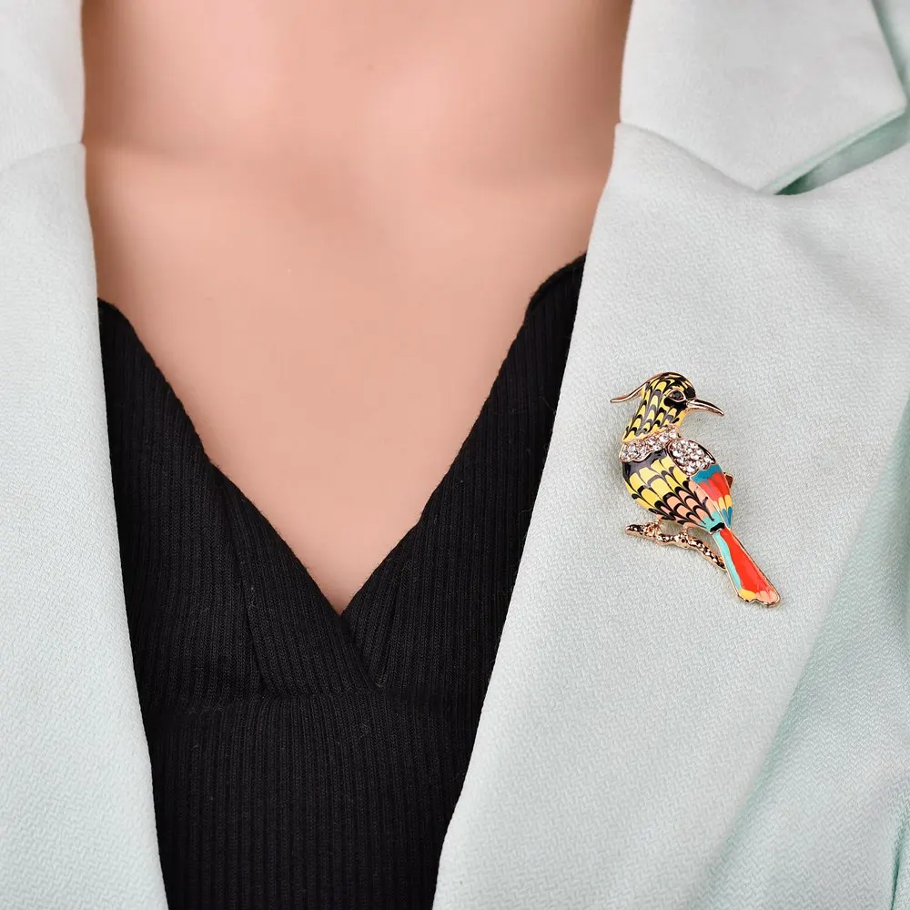 2019 New Toucan Bird Brooches Colorful Enamel Rhinestone Crystal For Women Trend Pelican Brooch Pins Jewelry Accessory | Украшения и