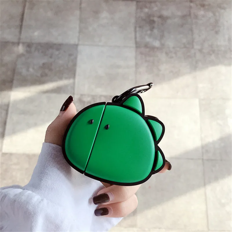 Чехол с зеленым динозавром для Apple Airpods Pro Чехлы беспроводные Bluetooth наушники