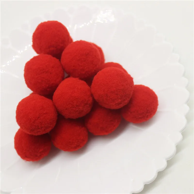 Wholesale 25mm Pompoms Soft Pom Poms Fur Ball Arts Toys Crafts DIY Apparel Sewing Fabric Supplies Wedding Home Decoration | Дом и сад