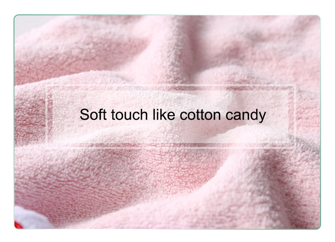 Женское полотенце Microfibr быстросохнущее для волос мультяшное обертывания головы