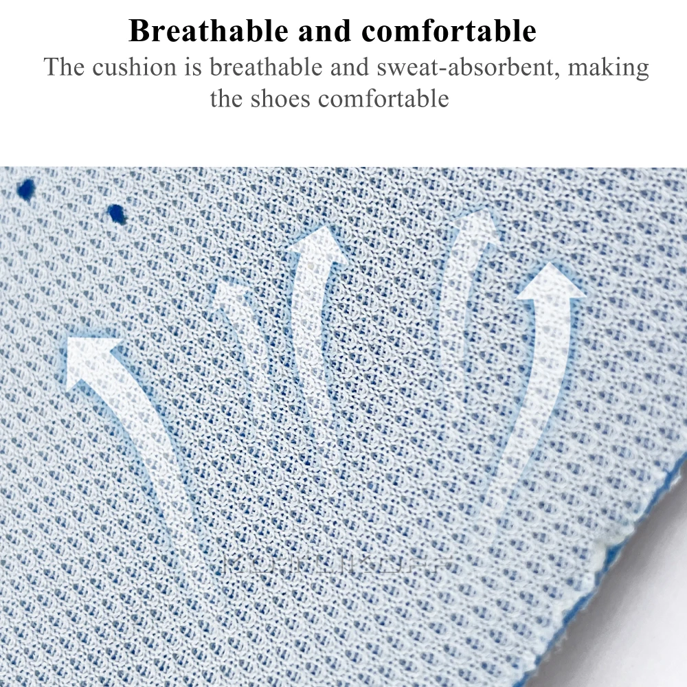 KOTLIKOFF 1.5-3.5cm Height Increase Insoles Breathable High-Elastic Sport Sole Pad Heel Insert Taller Support Absorbant Foot Pad