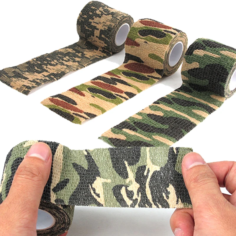 

New Camping Camouflage Stealth Duct Tape Wrap Camouflage Cycling Waterproof Stickers Camouflage 5CM*4.5M Camo Gun Hunting