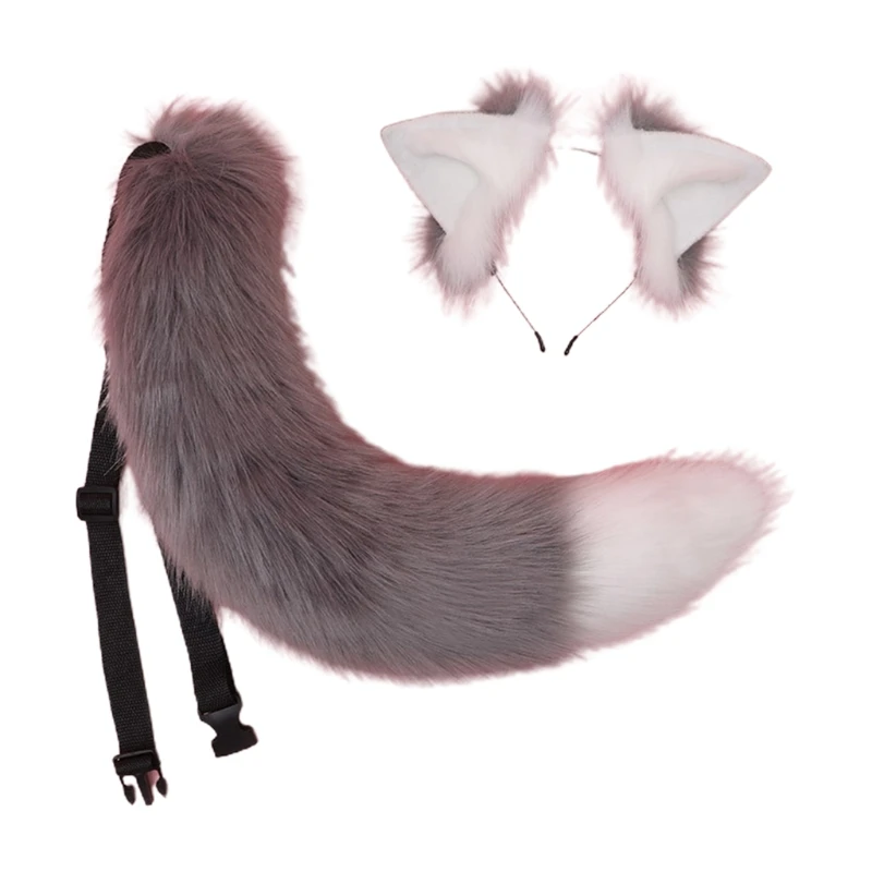 Женский плюшевый головной убор с ушками кота и волка|Аксессуары для костюмов| |