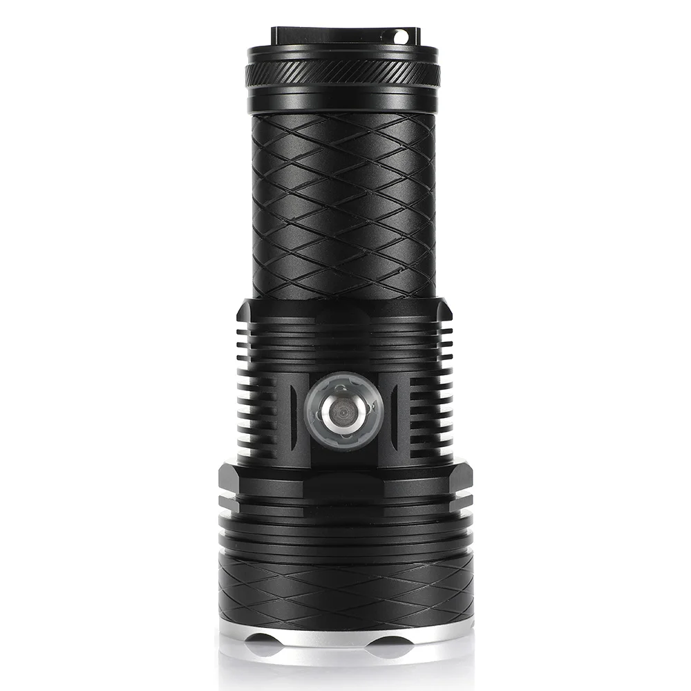 Billig Neue 4xXHP 70,2 LED Weiß/Gelb Licht Professionelle Tauchen Taschenlampe Unterwasser 200M High Power Dive Lampe Verwenden 4x18650 Taschenlampe