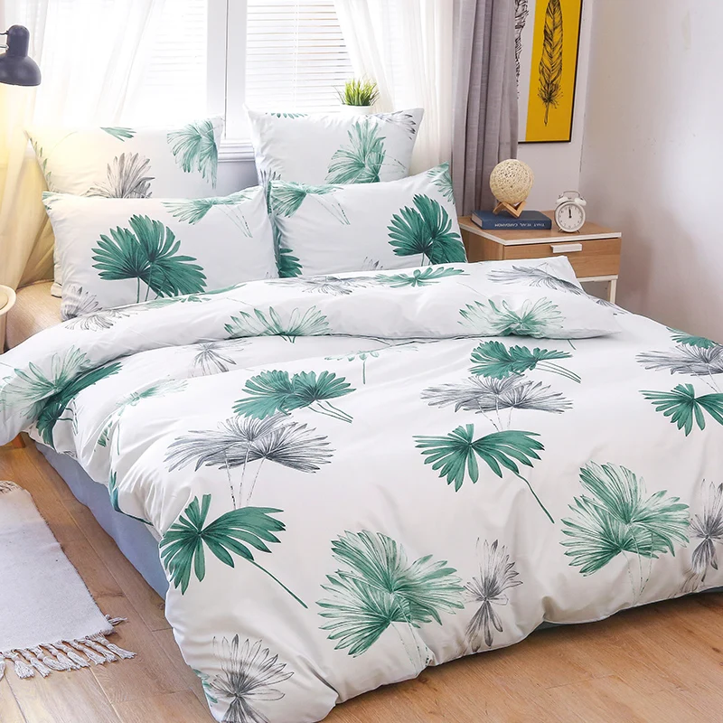 Alanna-Juego de ropa de cama serie T 02, estilo dulce, peque&ntilde;o coraz&oacute;n rojo, flor, planta, hojas y animales, 4/7 piezas impresas con diferentes colores-2