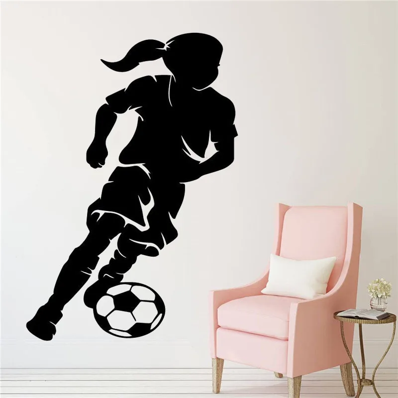 

Football Player Wall Stickers For Living Room Vinyl Wall Sticker Wall Sticker Sport Mural Home Wall Decals Removable FN-66