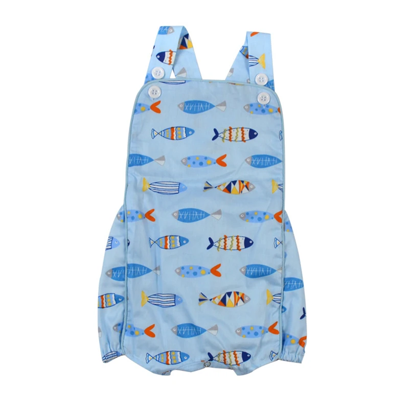 Puresun/модный дизайнерский комбинезон с принтом рыбы для маленьких мальчиков и