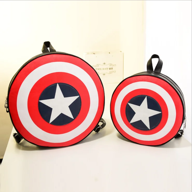 2020 новый дизайн Marvels Мстители Капитан Америка щит рюкзак сумка студенческая