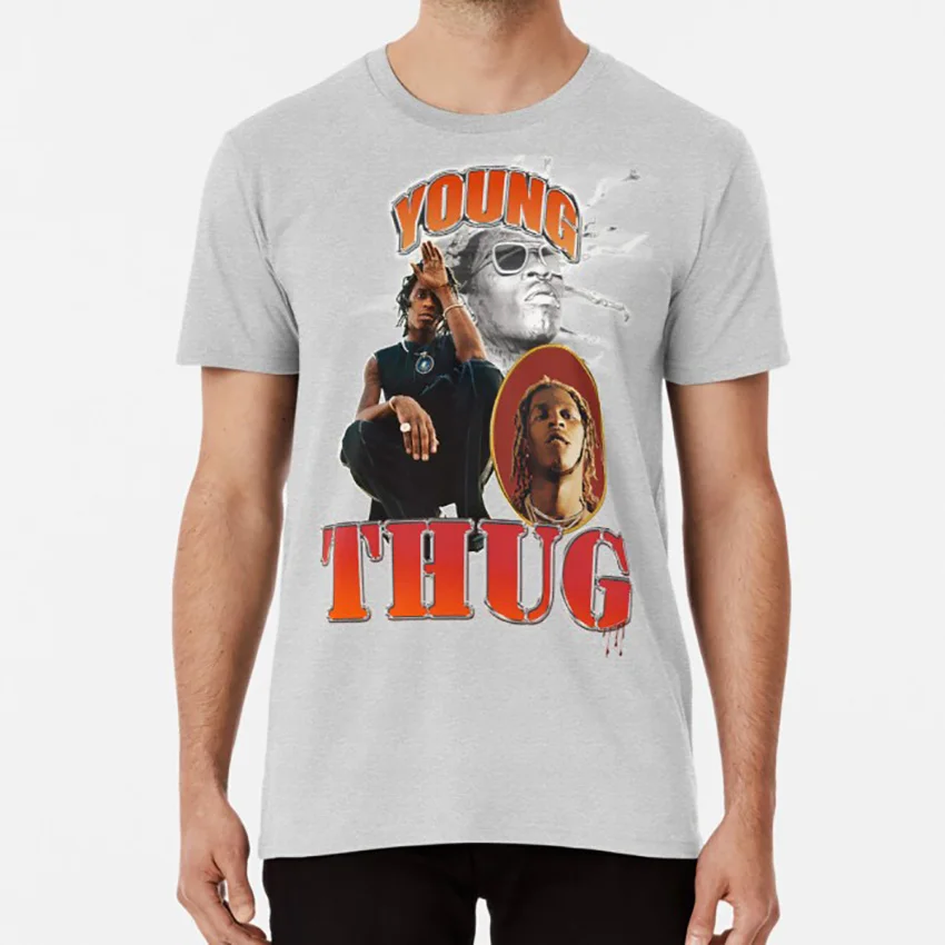 Young Thug футболка young thug rap хип хоп ловушка thugga youngthug slime сезон|Мужские футболки| |