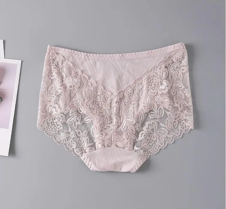 4 шт./упаковка женские кружевные трусы из натурального шелка