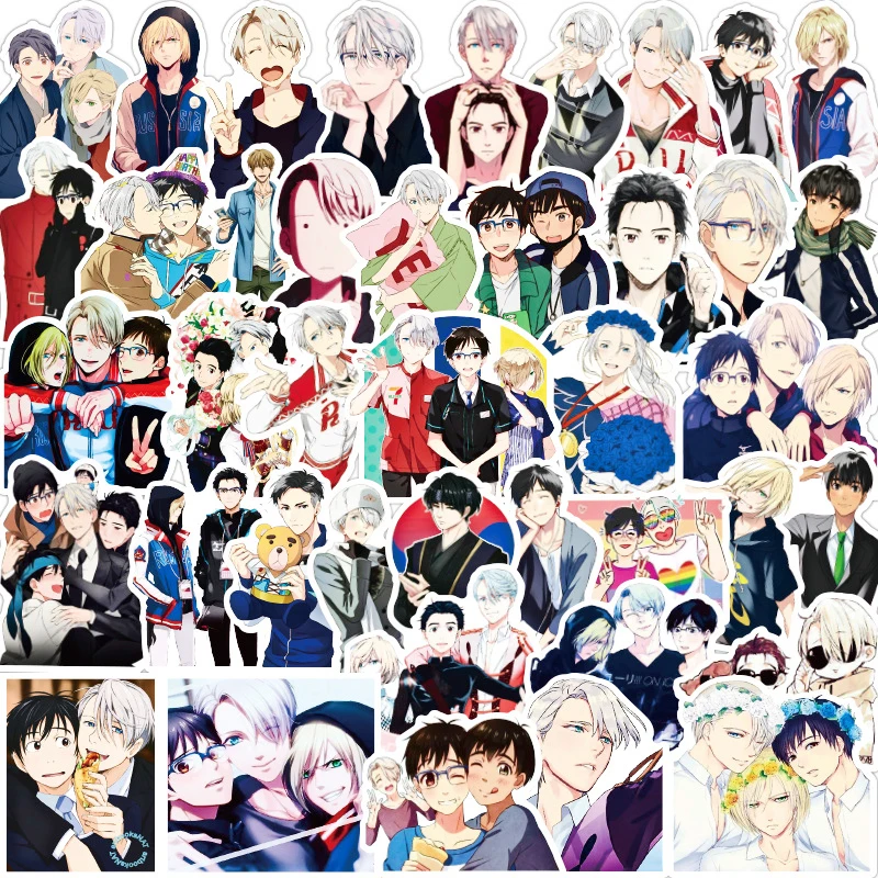 

10/30/50pcs/Set Anime YURI!!! on ICE Cartoon Stickers For Luggage Gift Box Notebook Decal Computer Refrigerator Skateboard Trunk